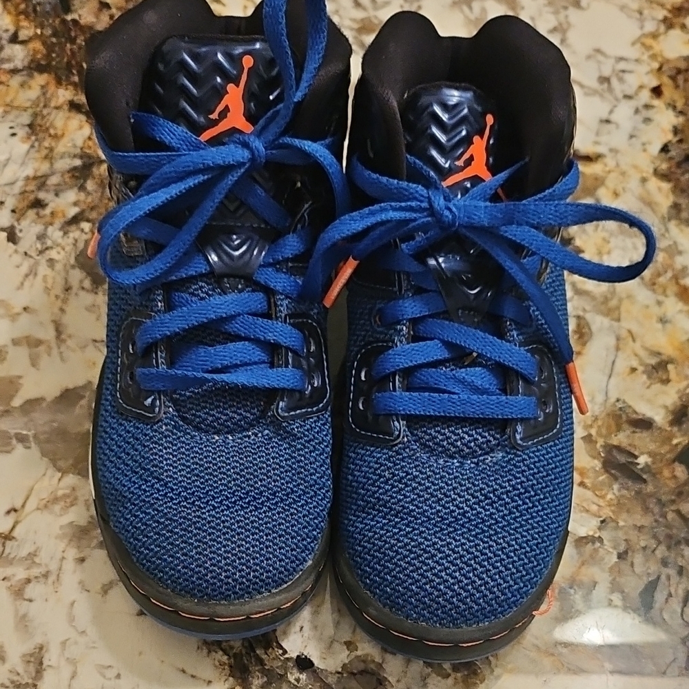 Jordan Kids' Blue and Orange Sneakers